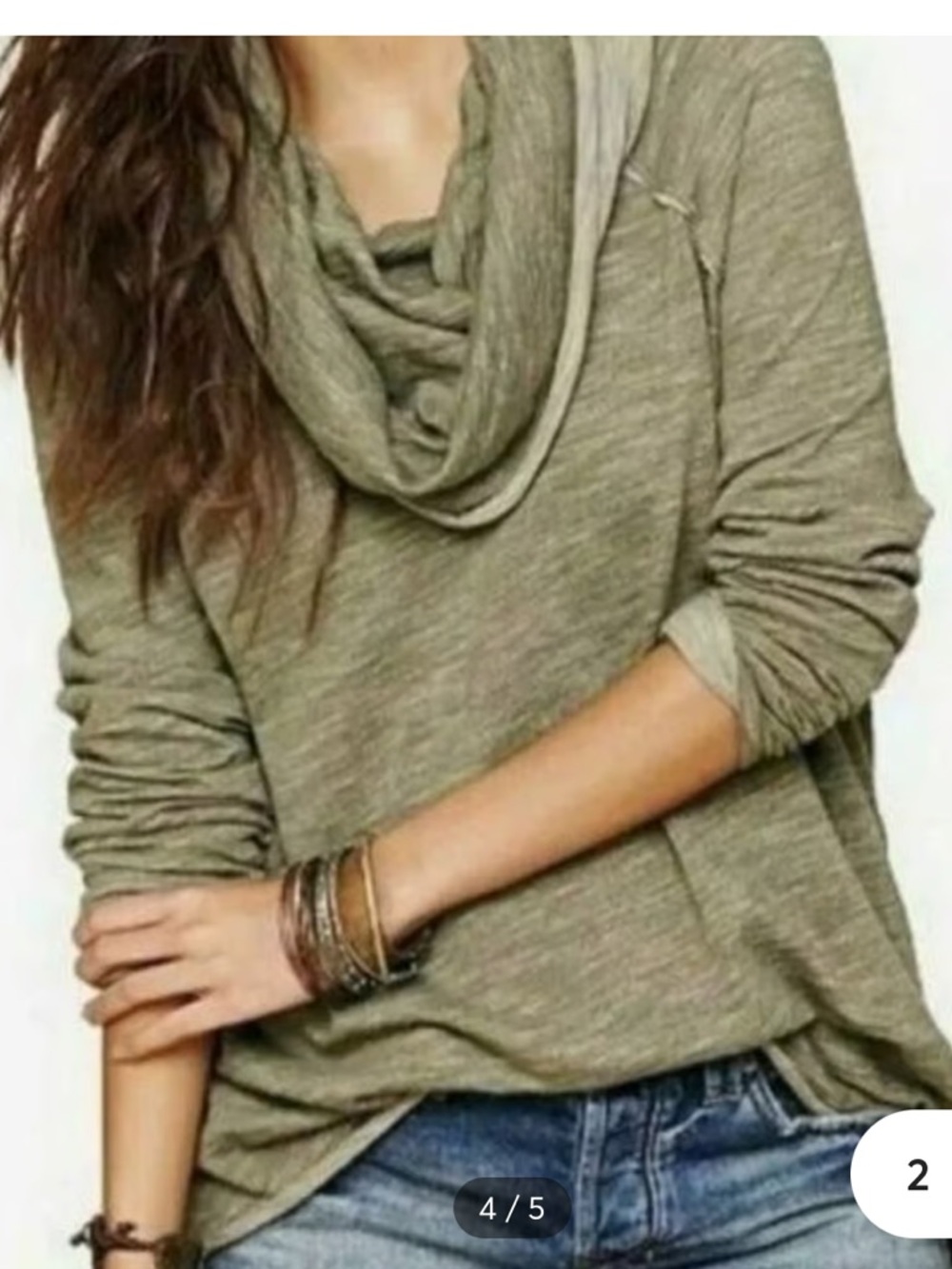 Free People beach cowl neck top